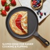 Navaris Cast Iron Griddle Pan - Durable Pancake Pan Also