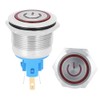 2Pcs DC3-6V 22mm 6-Pin Push Button Switch Stainless Steel Reset