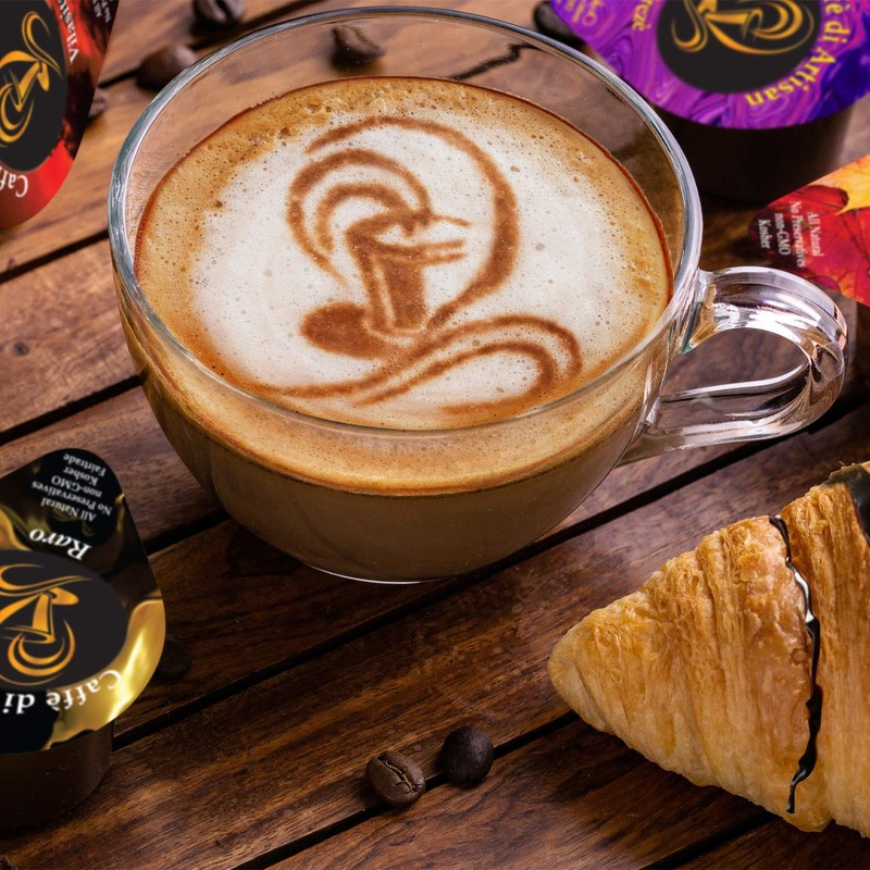 Caffè di Artisan Coffee Pods, 20 Sampler Flavoured Coffee Capsules.
