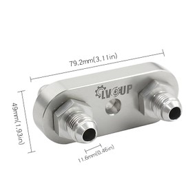 LVOUP Transmission Cooler Line Adapter Plate 551121-6AN Compatible with 6L80E 6L90E 8L90E with Gasket 6AN Fittings Silver