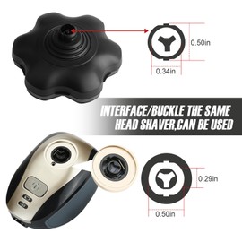 Men's Head Shaver for Bald Razor, Razor Head with 7D Magnetic Shaving Heads, Replacement Blade, Beard Cutter for Head Shaver, Wet/Dry Razor, Bald Men (Black)