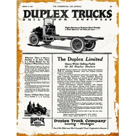 1920 Duplex Truck Company New Metal Sign: Lansing, Michigan