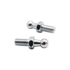 2 pcs10mm BALL STUD BOLT M8 thread Silver for gas struts ball ended bolt bonnet