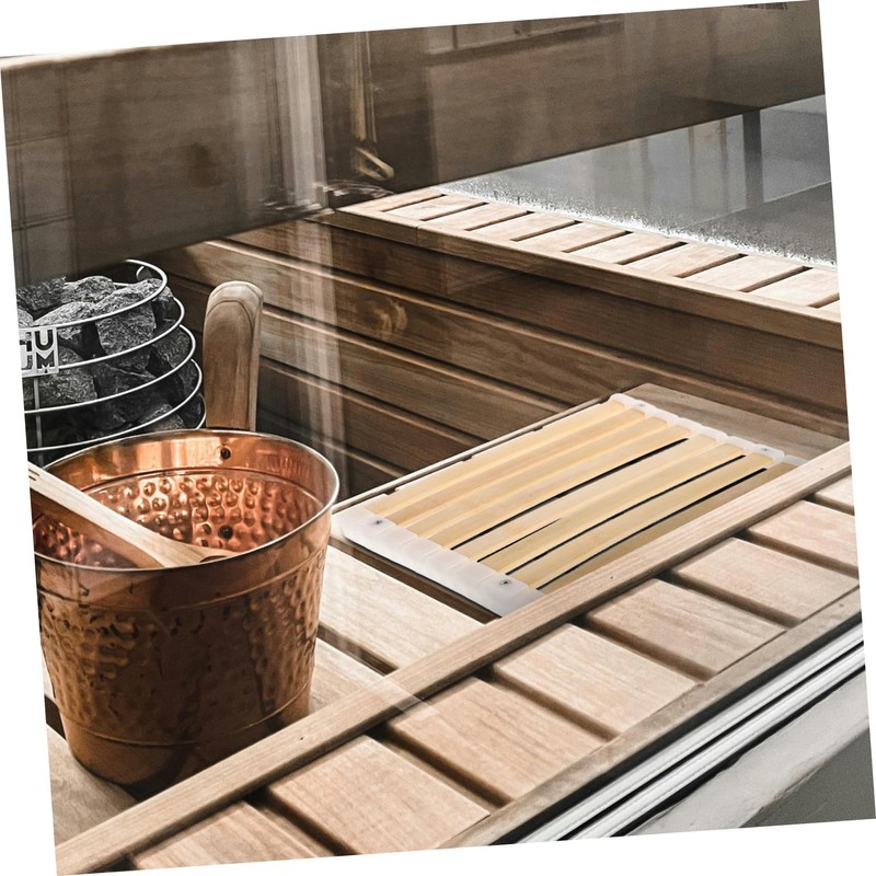 Kisangel Quick-Drying Sauna Seat Cushion Tatami Mat Bamboo Bathroom Spa