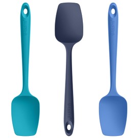 U-Taste - Juego de espátulas de silicona para cuchara, 480ºF, resistente al calor, cuchara de goma flexible de grado alimenticio, antiadherente, para cocina y hornear, juego de 3 utensilios para