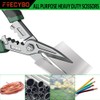 Aviation Tin Snips Straight Metal Cutter, Serrated Shape, Wire Stripper,