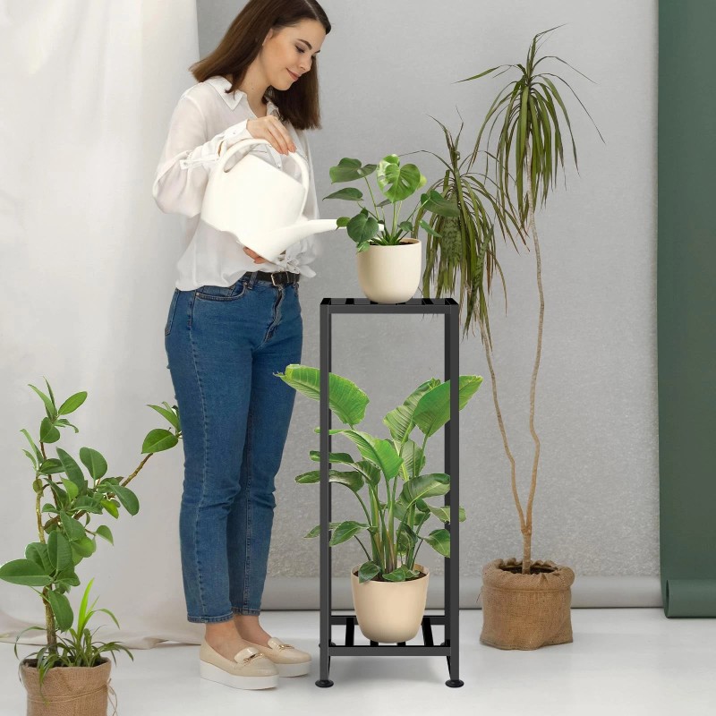 Luborn Plant Stand Indoor Outdoor, Wrought Iron Plant Stands 2