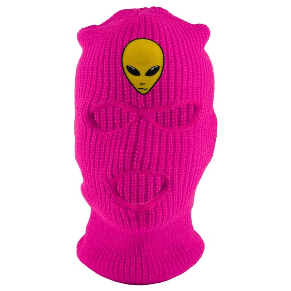 Gravity Threads Alien Head 3-Hole Ski Mask - Hot Pink