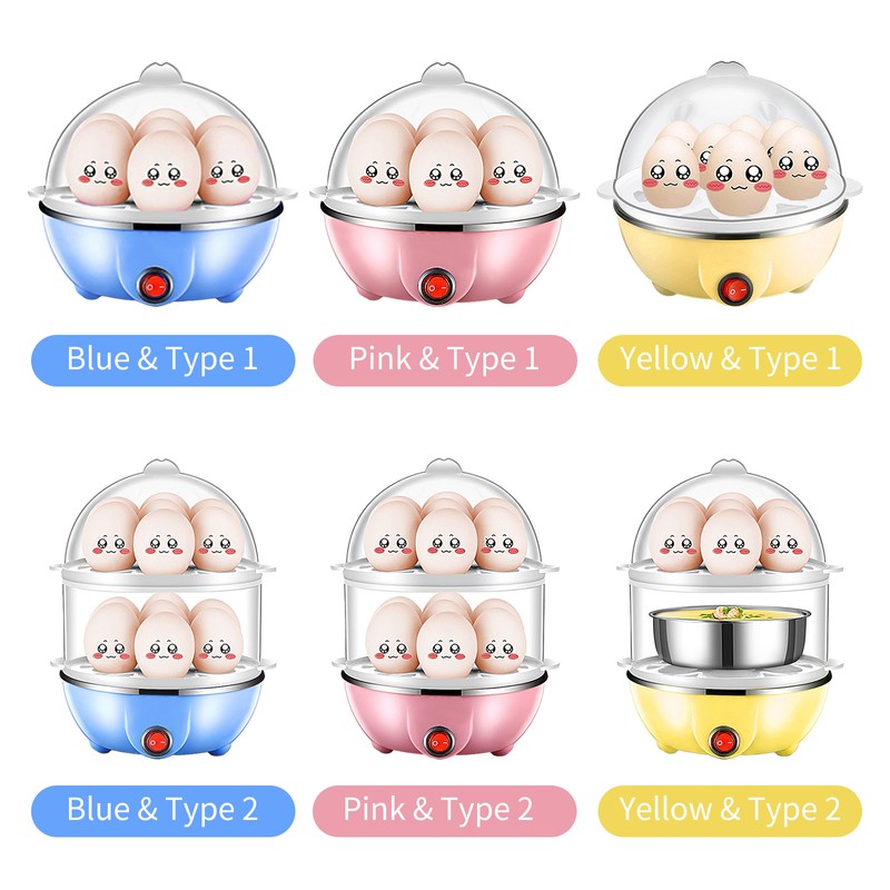 Double Layer Egg Cooker 14 Egg Capacity Hard Boiled Egg