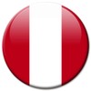 Magnetic Magnet with Peru Flag Design Ø 5 cm Fridge