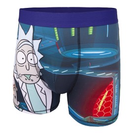 RICK AND MORTY Rick & Morty - Juego de calcetines y calcetines para hombre, Azul, Medium
