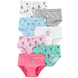 Carter's Girl's 7-Pack Underwear, Ballerina, 4/5