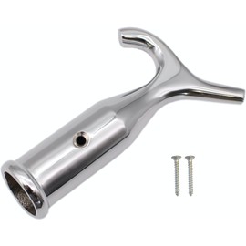 Polished Chrome Sash Window Pole Hook Pack of 1 Blind Pole Hook Fan Sky Light Loft Hatch Attic Boat Blinds Hooks Window Hardware with Matching Screws.