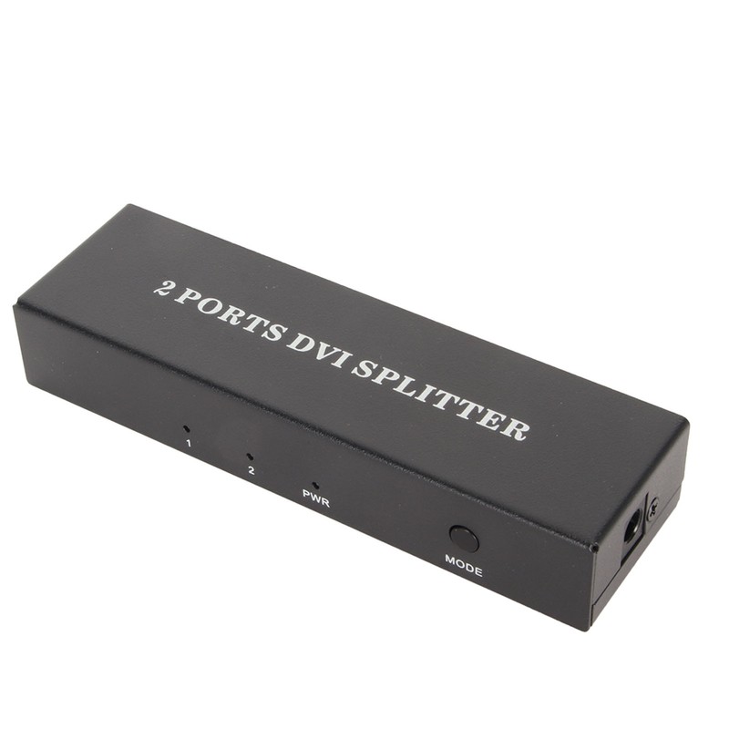 1x2 DVI Splitter 1 in 2 Out Support Resolution Up