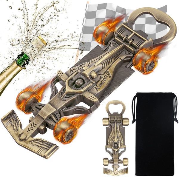 LKKCHER Racing Car Bottle Opener, Racing Car Gifts for Men, Unique Fathers Gifts Birthday Christmas Gifts for Father Him Men Dad Husband Grandad Boyfriend Racing Fans