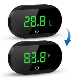 Wireless Digital Fish Tank Thermometer, Aquarium Thermometer with Touch Stick and LED Display – Temperature Monitoring for Aquariums, ±0.1°C – Essential Aquarium Accessory