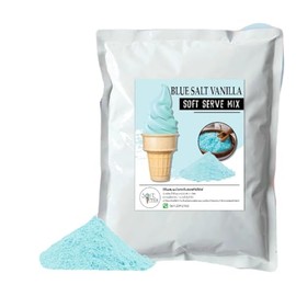 Soft Serve Ice Cream Powder – 1kg Pack, Makes 3.5kg of Ice Cream – Smooth, Creamy & Easy to Make (Blue Salt Vanilla)