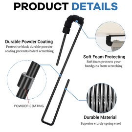 LOIUO 2 PCS Gun Rack Pistol Hangers for Gun Safe Shelf Gun Holder Cabinet Accessory, Handgun Hanger Pistol Organizer for Display and Storage