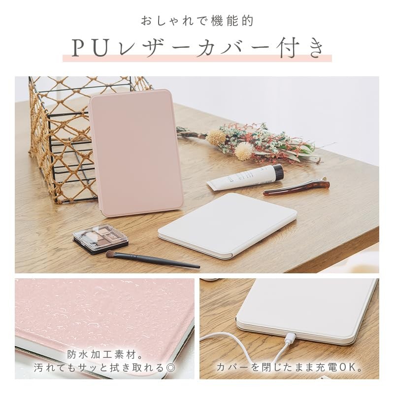 卓上ミラー LED ライト付き 女優ミラー スタンドミラー 鏡 メイク 置き鏡 化粧鏡 折りたたみ