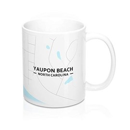 Hometown Bias Yaupon Beach, North Carolina NC Map Mug (11 oz)