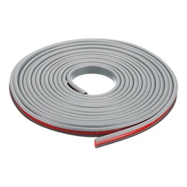 uxcell U-Shape Edge Banding, 16.4ft Self-Adhesive U Channel Edge Protector TPE Flexible Furniture Edge Protector Veneer Edging Trim for Cabinet Table Shelves (9mm, Grey)