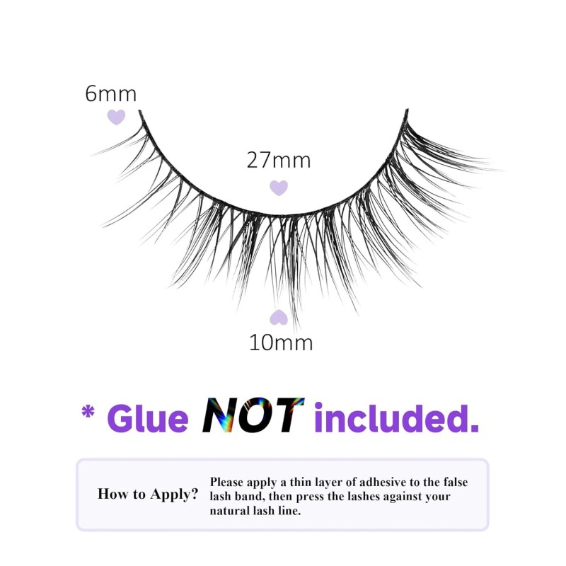 Ukrizi Natural Lashes Natural Eyelashes Short Eyelashes Natural Look False