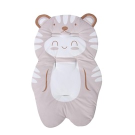 Cute Pram Liner Car Seat Insert Cartoon Bear Baby Stroller Seat Cushion Universal Buggy Head and Body Support Cushion for Infant Newborn Soft Soothing Baby Cushion Pad for Pushchair Baby High Chair