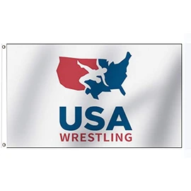USA Wrestling Flag Logo Sports flag 3x5 FT, double sided with Grommets for College Dorm Man Cave