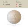 Meituseo Beige Hanging Paper Lamp Shade,19.69 Inch Round Rice Paper
