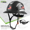 GREEN DEVIL Full Brim Hard Hat Vented Construction Safety Helmet