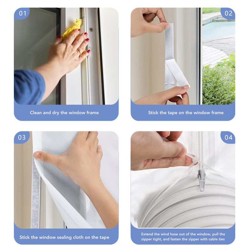 AC Window Sealing Cloth Universal Waterproof Encrypted Polyester Portable Air