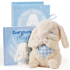 Tickle & Main Everybunny Prays The Praying Musical Bunny, Ideal Baptism & Christening Gifts for Girls, Babies & Toddlers on Easter (Blue, 7 in)
