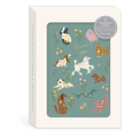 Punch Studio Molly & Rex Flower Pets Dogs Note Cards (38286)