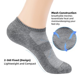 ATBITER 6 Pairs Ankle Athletic Running Socks Thin Low Cut No Show Lightweight Socks for Men and Women