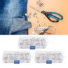 3 Boxes 150pcs Brooch Buttons White Rabbit Head Shape Detachable