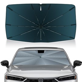 Autorder Windshield Sun Shade Umbrella for 2022-2025 Honda Civic Accessories,Upgraded Ice Crystal Material,Easy Setup Umbrella Sunshade for Car Windshield,100% Sun Blocking