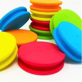 FLADEN Fishing RIG WINDERS Pack of 10 Quality High Density Foam 64mm x 15mm - Assorted Colours to Keep Your Sea and Coarse Fishing Rigs Organised and Tangle Free [19-0407]
