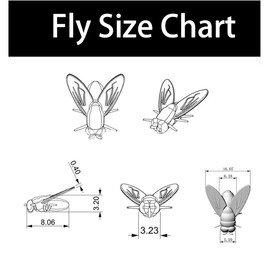 AIXXCUVQ 20pcs/Set Colorful Fly Bait Kit 20pcs Fishing Lures with Rotating Blade 20pcs Fly Fishing Bait with Rotating Blade ABS, A, S