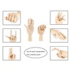 Art Wooden Hand,niCWhite Artist Jointed Articulated Mannequin Wood Hand,Sectioned Opposable