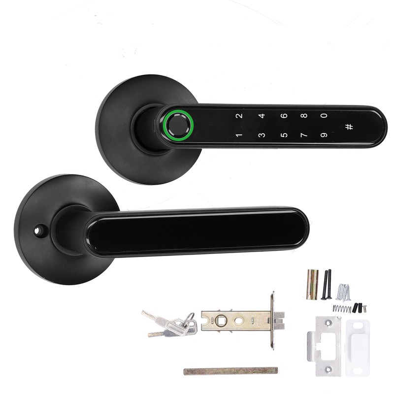 Fingerprint Lock Keyless Entry Smart Handle Password Electronic for Tuya