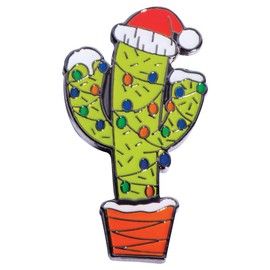 TCDesignerProducts Christmas Cactus Lapel Pin, Pack of 1