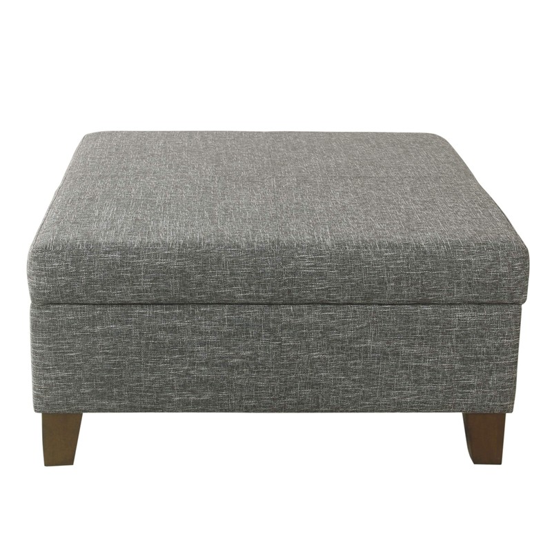 HomePop Home Decor | Luxury Square 32” Storage Ottoman with