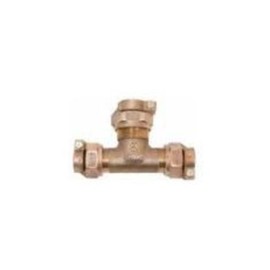 LEGEND VALVE AND FITTING 313-395NL T-4441 No Lead Copper Tube Size Pack Joint X Pack Joint Water Service Tee, 1"