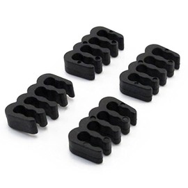 XSPC Sleeved Cable Comb, 4+4 EPS/8-Pin PCI-E, Black, 4-Pack