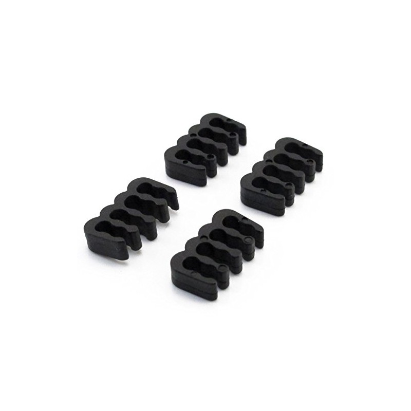 XSPC Sleeved Cable Comb, 4+4 EPS/8-Pin PCI-E, Black, 4-Pack