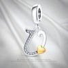 KUNSIR 925 Sterling Silver Alphabet Initial Charms Letter Complete A-Z