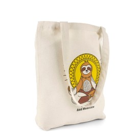 FINGERCRAFT Tote Bag, Lightweight and High Capacity Natural Cotton Canvas Shopping Bag, Multipurpose Regular Uses Grocery and Carry Bags for Men and Women Meditation