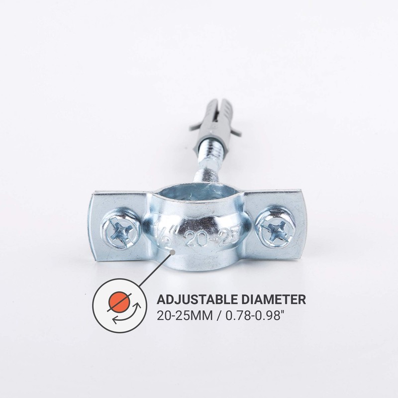 SKIR'CO Pack of 4 pipe brackets for diameter 20-25 mm