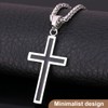 HSIXHAF 2 x Cross Chain Men Women 925 Sterling Silver