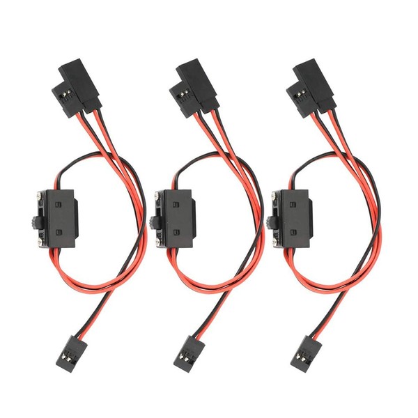 YIXISI 3 PCS 3-Way Power On/Off Switch for JR FUTABA Receiver of RC Car Accessories
